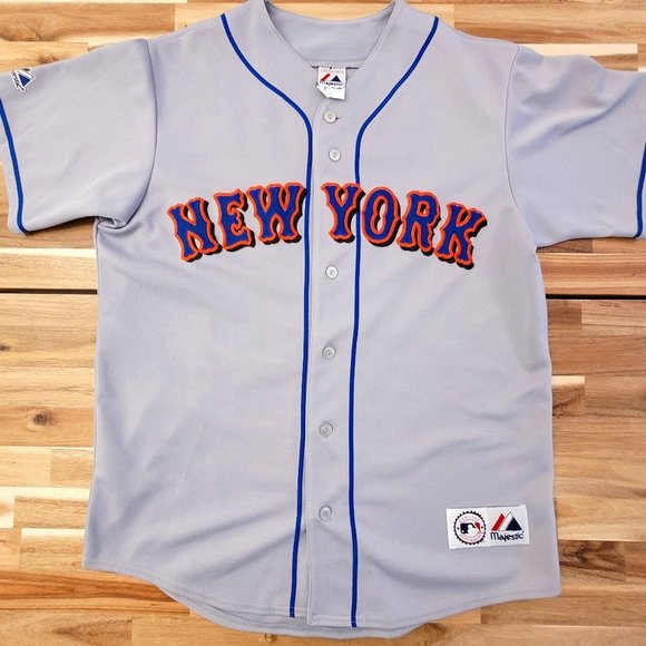 *VINTAGE* New York Mets - Jose Reyes - Majestic Gray  MLB Jersey (Large) - Picture 1 of 4